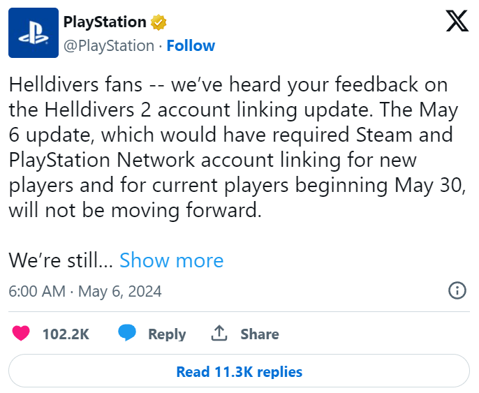 Sony pulls in Helldivers 2